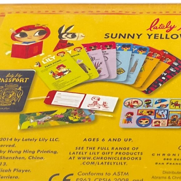 LATELY LILY Games Sunny Yellow Suitcase Activities Stickers and Fun NEW - Picture 4 of 9